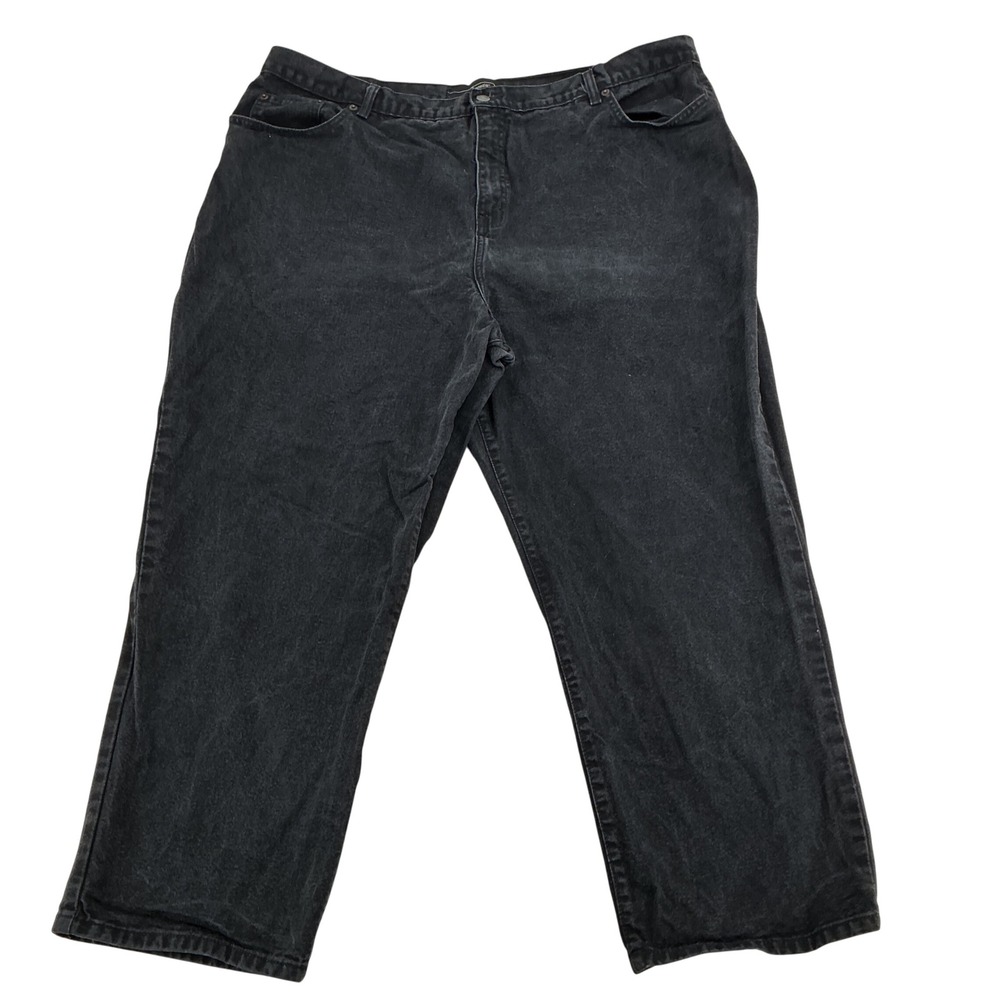 Venezia Jeans Womens 26 Petite Black Cotton Straight Leg High Rise Normcore